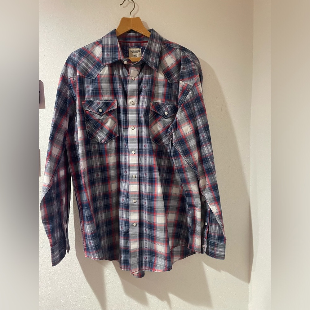 PANHANDLE Rough Stock long sleeve dress shirt Western Cowboy NWOT